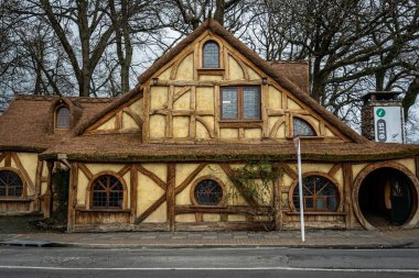 The Lord of The Rings için Yeni Zelanda Matamata 'da çekilen Hobbiton filmi.