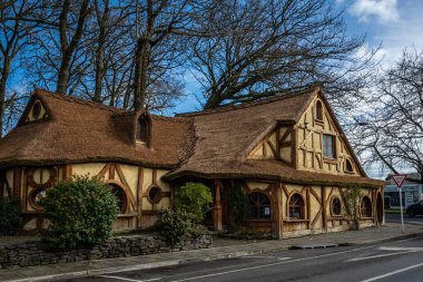 The Lord of The Rings için Yeni Zelanda Matamata 'da çekilen Hobbiton filmi.