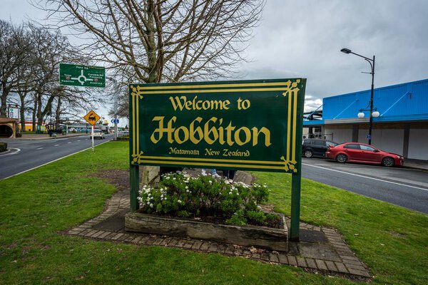 Hobbiton movie set for The Lord of The Rings in Matamata, New Zealand