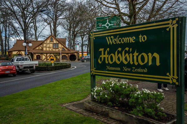 Hobbiton movie set for The Lord of The Rings in Matamata, New Zealand