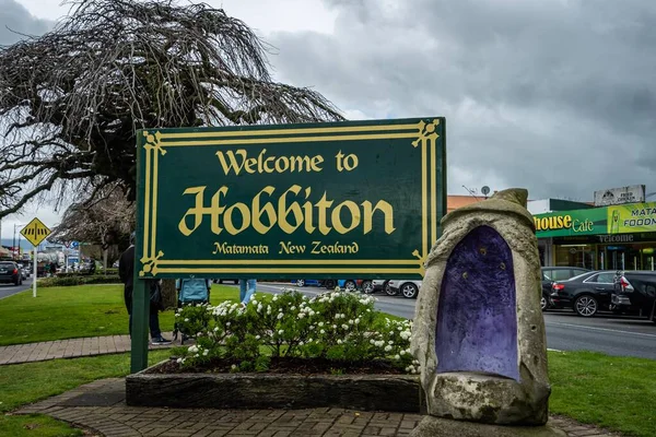 stock image Hobbiton movie set for The Lord of The Rings in Matamata, New Zealand