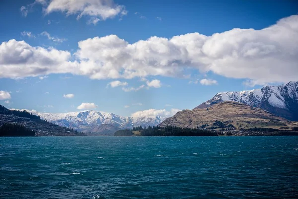 Wakatipu Gölü Manzarası Queenstown Yeni Zelanda — Stok fotoğraf