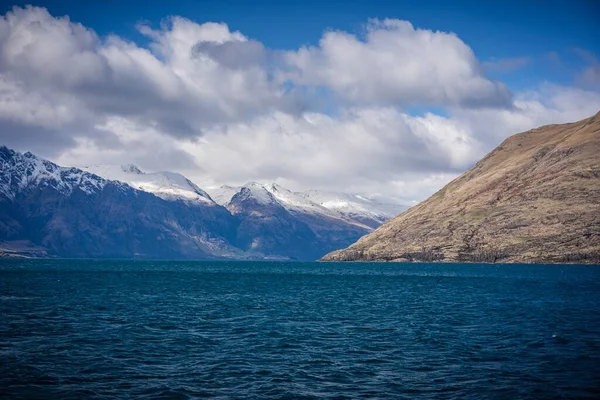 Scénický Pohled Jezero Wakatipu Queenstown Nový Zéland — Stock fotografie