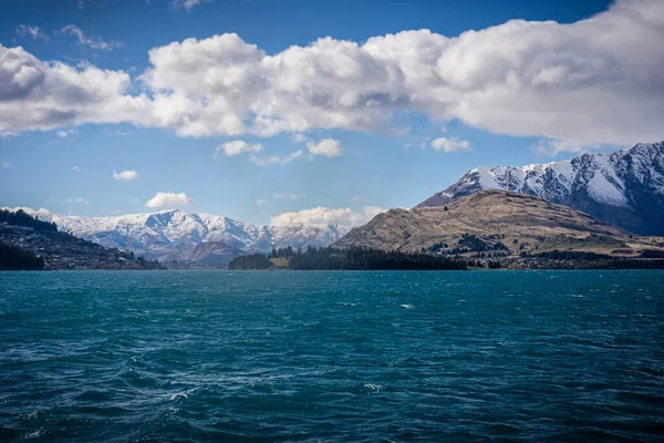 Wakatipu Gölü Manzarası Queenstown Yeni Zelanda — Stok fotoğraf