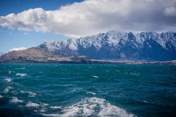 Naturskön Utsikt Över Sjön Wakatipu Queenstown Nya Zeeland — Stockfoto