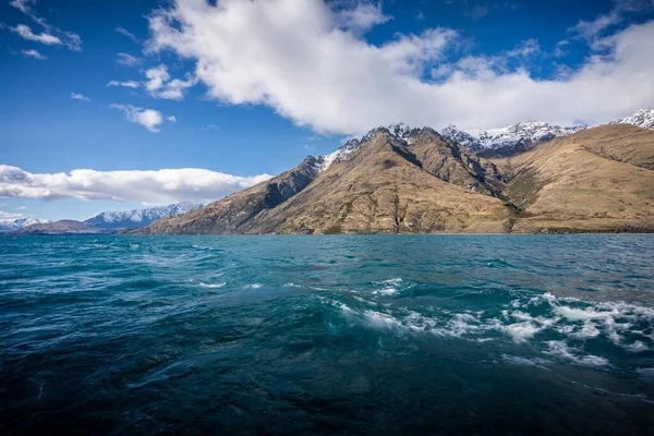Scénický Pohled Jezero Wakatipu Queenstown Nový Zéland — Stock fotografie