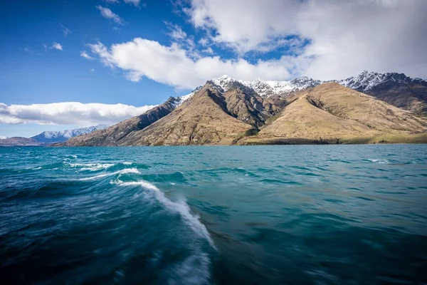 Vista Panorâmica Lago Wakatipu Queenstown Nova Zelândia — Fotografia de Stock