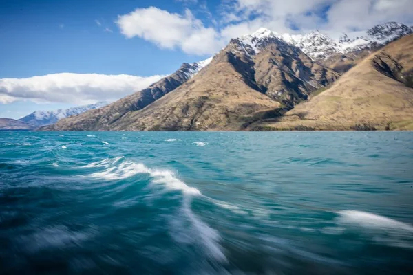Vista Panorâmica Lago Wakatipu Queenstown Nova Zelândia — Fotografia de Stock