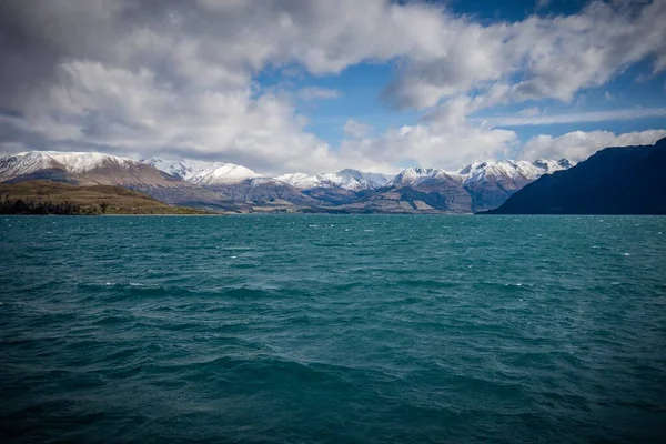 Vista Panorâmica Lago Wakatipu Queenstown Nova Zelândia — Fotografia de Stock