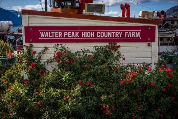 Signalisation Walter Peak High Country Farm Nouvelle Zélande — Photo