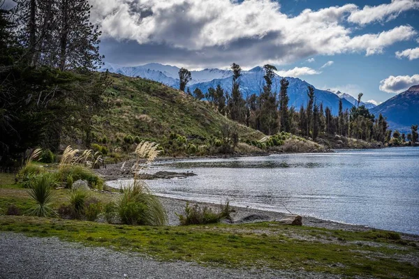 Vista Panorâmica Lago Wakatipu Queenstown Nova Zelândia — Fotografia de Stock