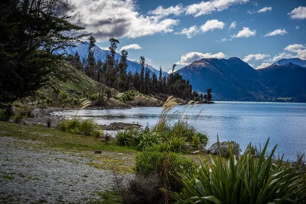 Scenic View Lake Wakatipu Queenstown Nieuw Zeeland — Stockfoto