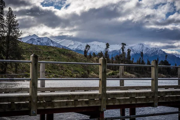 Vista Panorâmica Lago Wakatipu Queenstown Nova Zelândia — Fotografia de Stock