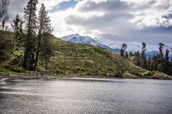 Vista Panorâmica Lago Wakatipu Queenstown Nova Zelândia — Fotografia de Stock