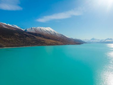 Pukaki Gölü manzaralı, Güney Adası, Yeni Zelanda
