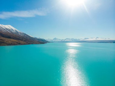 Pukaki Gölü manzaralı, Güney Adası, Yeni Zelanda