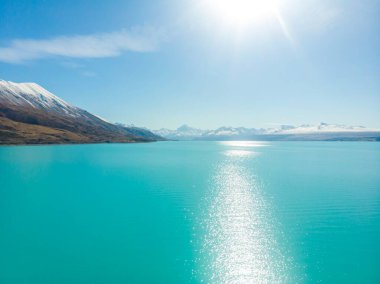 Pukaki Gölü manzaralı, Güney Adası, Yeni Zelanda