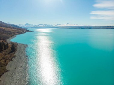 Pukaki Gölü manzaralı, Güney Adası, Yeni Zelanda