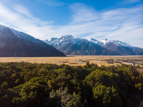 Γραφική Εναέρια Άποψη Του Aoraki Cook South Island Νέα Ζηλανδία — Φωτογραφία Αρχείου