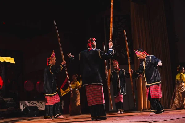 Danza Tradicional Sarawakian Melanau People Una Las Éticas Locales Sarawak — Foto de Stock