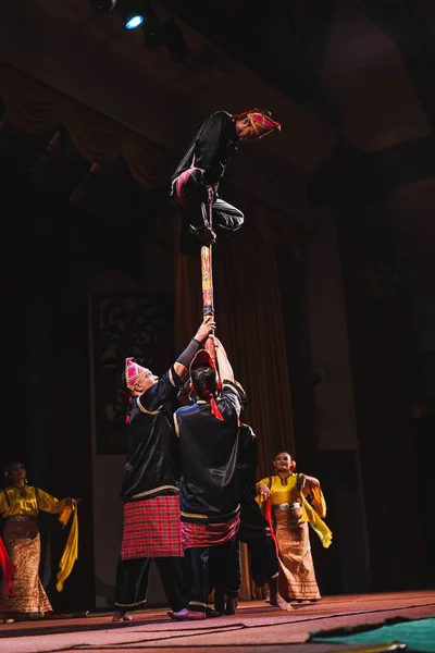 Sarawakischer Traditioneller Tanz Des Melanau Volkes Einer Der Lokalen Ethik — Stockfoto