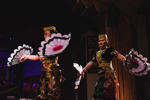 Der Traditionelle Sarawakische Tanz Von Orang Ulu Einem Der Lokalen — Stockfoto