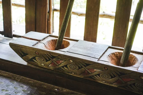 沙捞越最大的民族之一 伊班人的传统家园 — 图库照片