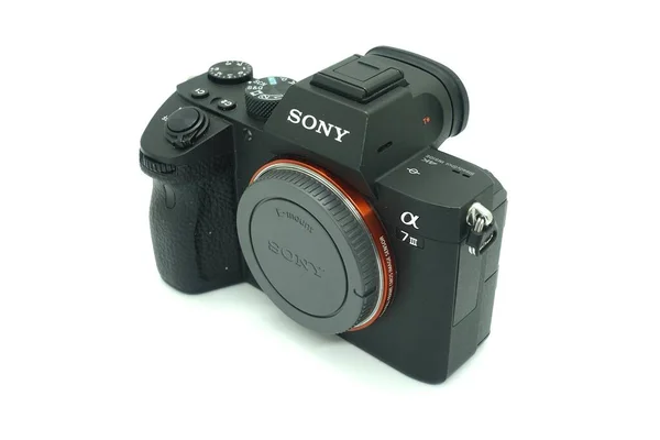 Sony Mark Iii Izolovaném Bílém Pozadí Fotoaparát Roku 2018 Bez — Stock fotografie