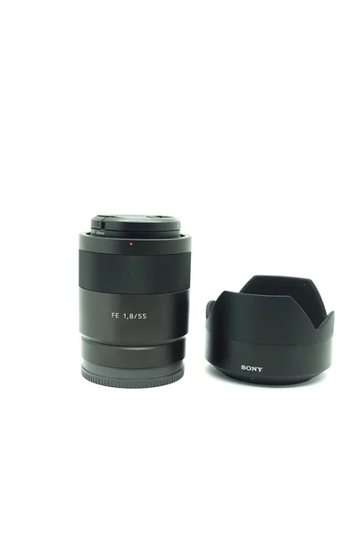 Zeiss 55Mm Lens Isolated White Background Lens Hugely Popular Due — Stock Photo, Image