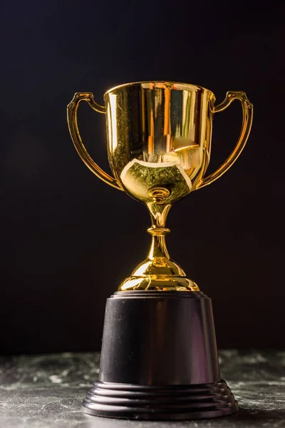 Trophy Replica Geïsoleerd Tegen Zwart — Stockfoto