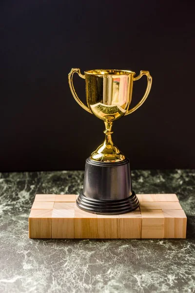 Trophy Replica Geïsoleerd Tegen Zwart — Stockfoto