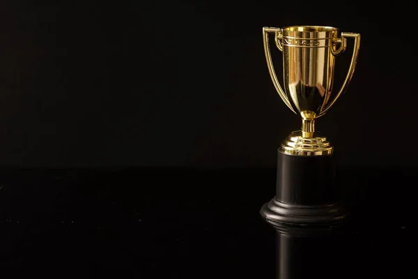 Trophy Replica Geïsoleerd Tegen Zwart — Stockfoto