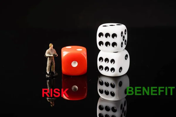 Risico Reward Formuleringen Met Rode Witte Cijfers — Stockfoto