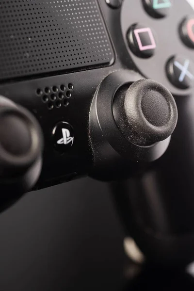 Gesloten Opname Van Playstation Dualshock Controller Playstation Meest Populaire Spelcomputer — Stockfoto