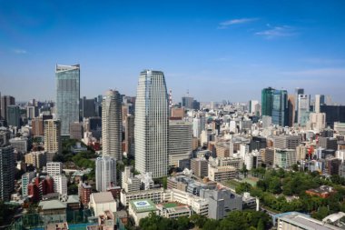 Tokyo Şehri, Japonya Tokyo Kulesi 'nin tepesinden izlendi.