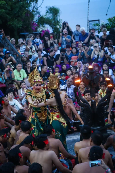 Kecak Fire Dance Een Van Meest Iconische Kunstuitvoeringen Van Balis — Stockfoto