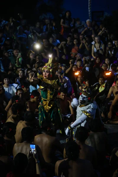 Kecak Fire Dance Een Van Meest Iconische Kunstuitvoeringen Van Balis — Stockfoto