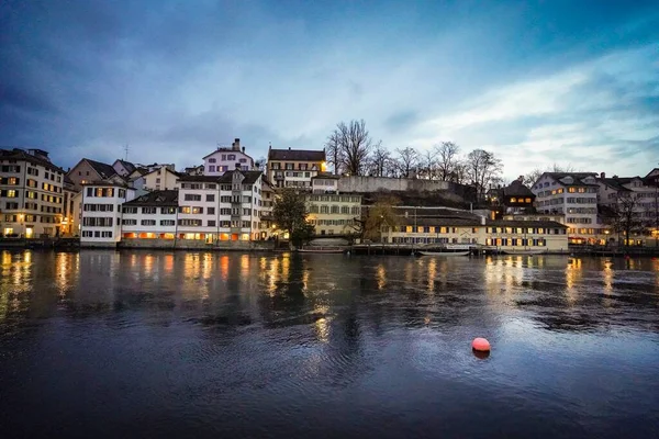 Vackra Zürich City Gryningen — Stockfoto