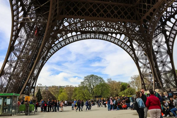 Eiffel Tower Wrought Iron Lattice Tower Champ Mars Paris France — Stock Photo, Image