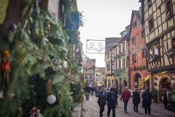 Het Prachtige Dorp Riquewihr Frankrijk — Stockfoto