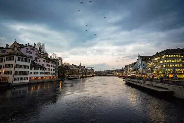 Kota Zurich Yang Indah Dawn — Stok Foto