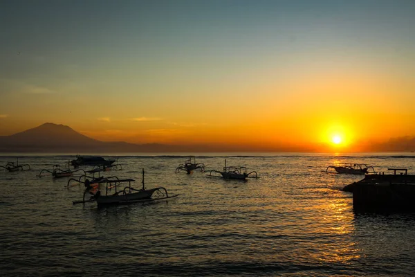 Nascer Sol Sanur Sindhu Beach Bali — Fotografia de Stock