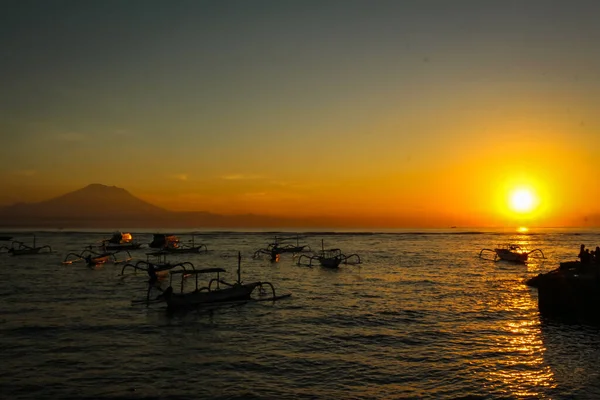 Nascer Sol Sanur Sindhu Beach Bali — Fotografia de Stock