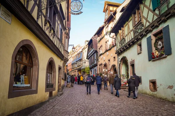 Het Prachtige Dorp Riquewihr Frankrijk — Stockfoto