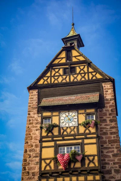 Het Prachtige Dorp Riquewihr Frankrijk — Stockfoto