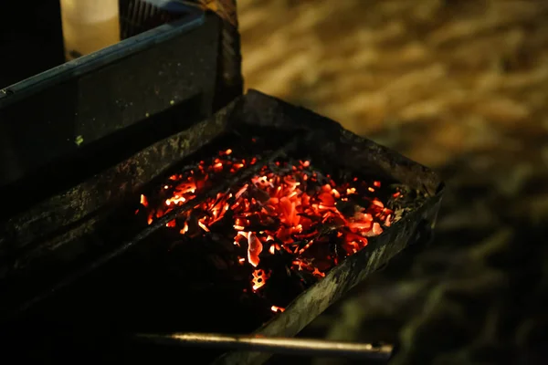 Een Houtskool Gegrilde Maïs Typische Aziatische Snacks — Stockfoto