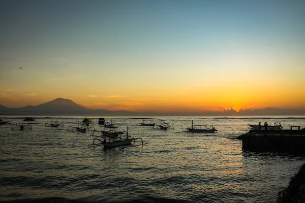 Восход Солнца Sanur Sindhu Beach Bali — стоковое фото