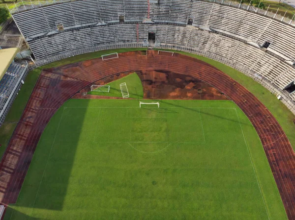 Vista Aérea Arriba Hacia Abajo Del Estadio Estatal Sarawak Conocido — Foto de Stock