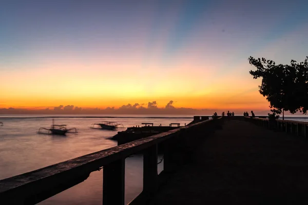 Východ Slunce Pláži Sanur Sindhu Bali — Stock fotografie