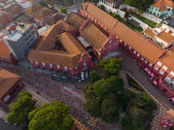 Vue Aérienne Bâtiment Stadthuys Malacca — Photo